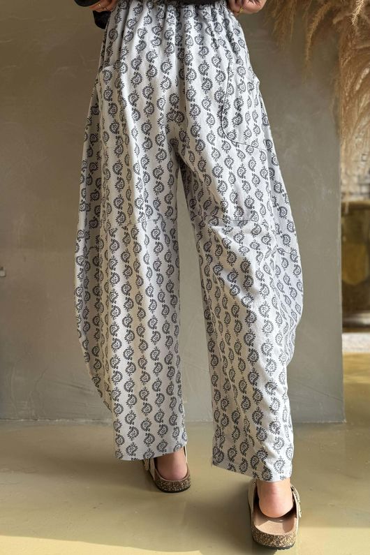 Indira Classic Barrel Pant Smoke & Storm